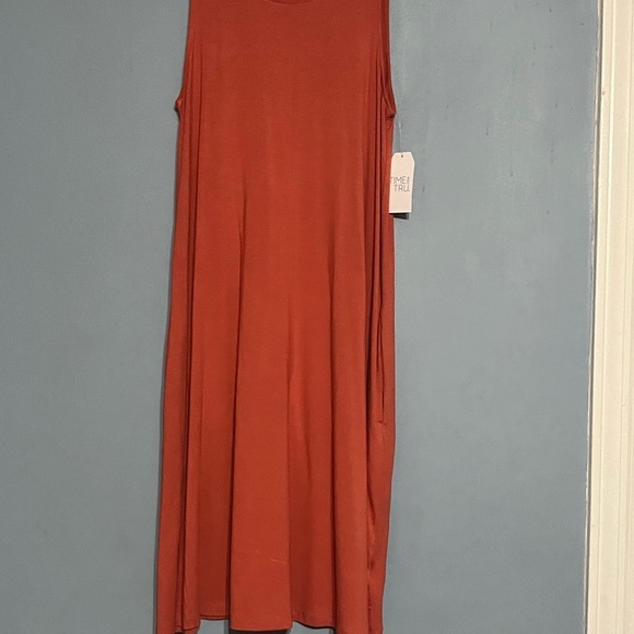 SELLING TIME & TRU TENT DRESS SIZE SMALL COLOR ORANGE 🍊 SLEEVELESS NWT - Picture 5 of 14
